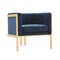 Manhattan Comfort Paramount Accent Armchair in Royal Blue and Polished Brass, PK2 2-AC053-BL - alternate 5